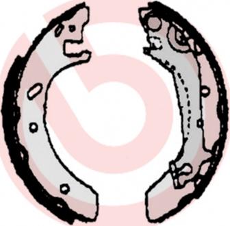 Brembo S 24 525 - Drum Brake Shoe Set car-mod.net