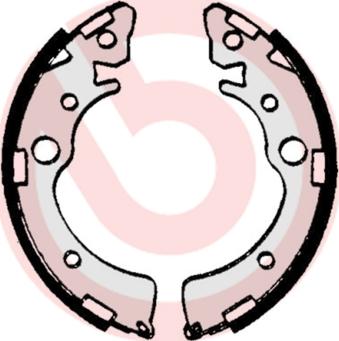 Brembo S 28 509 - Drum Brake Shoe Set car-mod.net