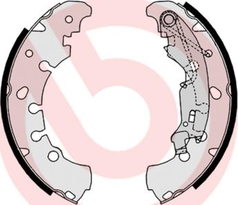 Brembo S 23 530 - Drum Brake Shoe Set car-mod.net