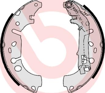 Brembo S 23 531 - Drum Brake Shoe Set car-mod.net