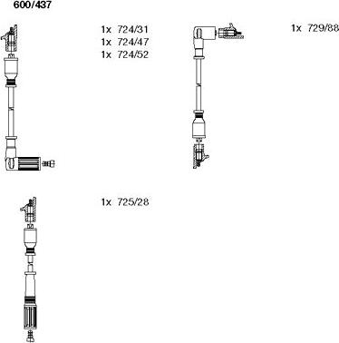 Bremi 600/437 - Ignition Cable Kit car-mod.net