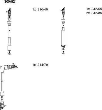 Bremi 300/521 - Ignition Cable Kit car-mod.net