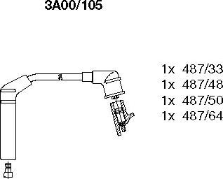 Bremi 3A00/105 - Ignition Cable Kit car-mod.net