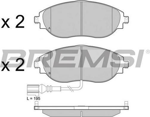Bremsi BP3474CE - Brake Pad Set, disc brake car-mod.net