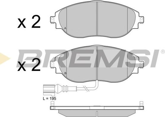 Bremsi BP3474 - Brake Pad Set, disc brake car-mod.net