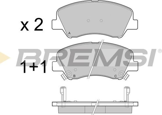 Bremsi BP3470 - Brake Pad Set, disc brake car-mod.net