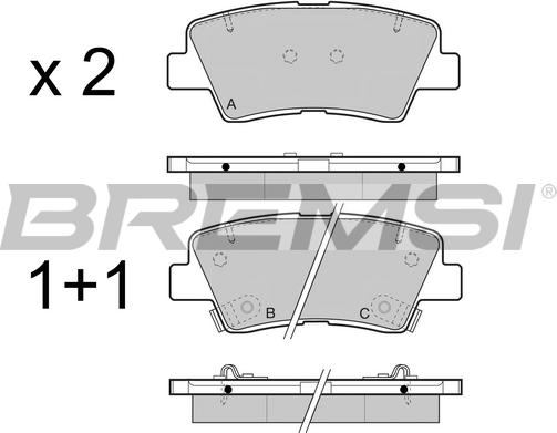 Bremsi BP3471 - Brake Pad Set, disc brake car-mod.net