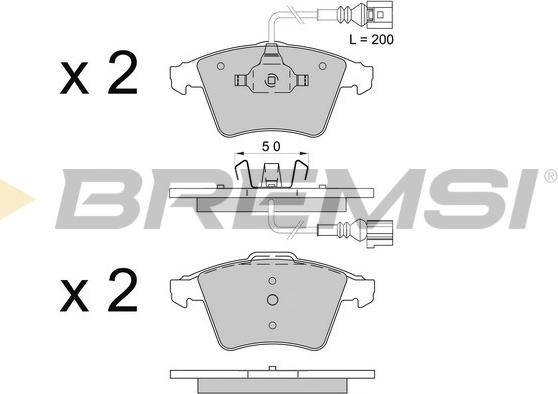 Bremsi BP3508 - Brake Pad Set, disc brake car-mod.net