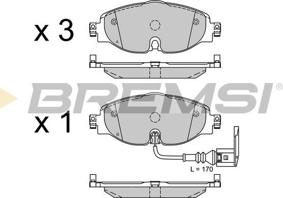Bremsi BP3516 - Brake Pad Set, disc brake car-mod.net