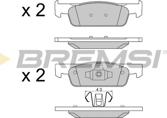 Bremsi BP3512 - Brake Pad Set, disc brake car-mod.net