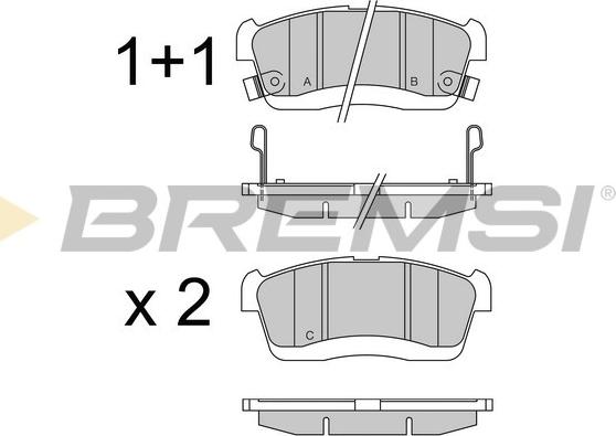 Bremsi BP3575 - Brake Pad Set, disc brake car-mod.net