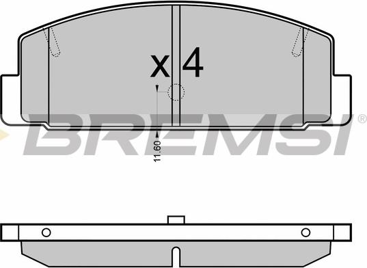 Bremsi BP3090 - Brake Pad Set, disc brake car-mod.net