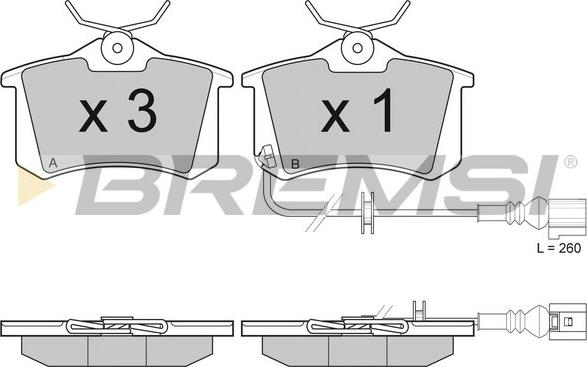 Bremsi BP3005 - Brake Pad Set, disc brake car-mod.net