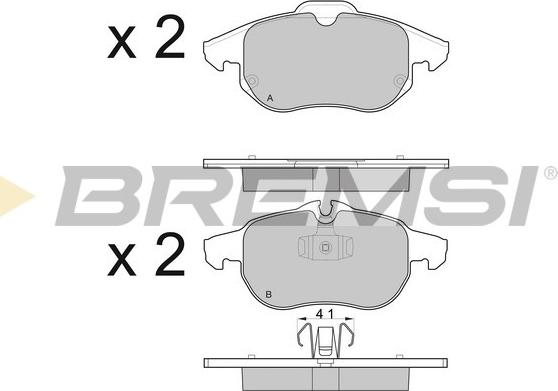 Bremsi BP3014 - Brake Pad Set, disc brake car-mod.net