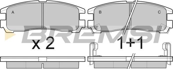 Bremsi BP3038 - Brake Pad Set, disc brake car-mod.net