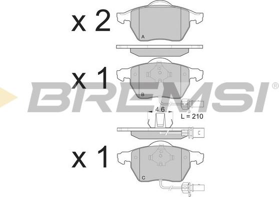 Bremsi BP3071 - Brake Pad Set, disc brake car-mod.net