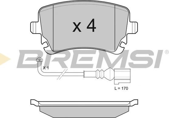 Bremsi BP3140 - Brake Pad Set, disc brake car-mod.net