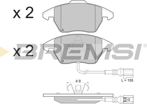 Bremsi BP3103 - Brake Pad Set, disc brake car-mod.net