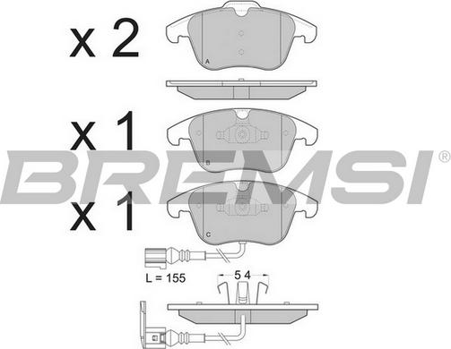 Bremsi BP3394CE - Brake Pad Set, disc brake car-mod.net