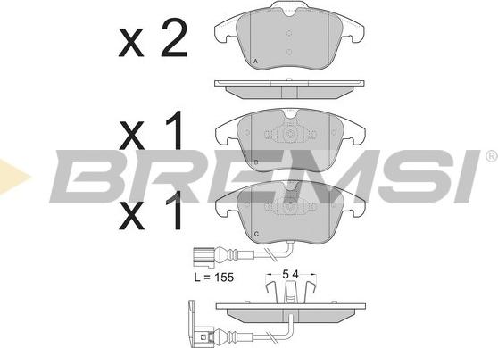 Bremsi BP3394 - Brake Pad Set, disc brake car-mod.net