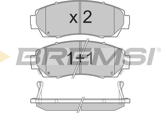 Bremsi BP3258 - Brake Pad Set, disc brake car-mod.net