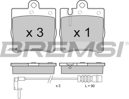 Bremsi BP2936 - Brake Pad Set, disc brake car-mod.net