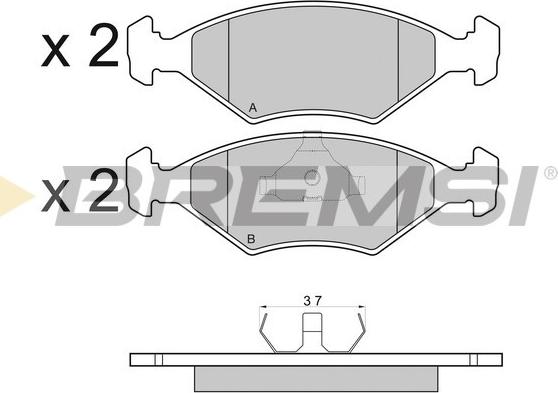 Bremsi BP2977 - Brake Pad Set, disc brake car-mod.net