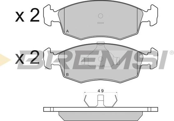 Bremsi BP2499 - Brake Pad Set, disc brake car-mod.net