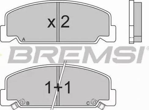 Bremsi BP2406 - Brake Pad Set, disc brake car-mod.net