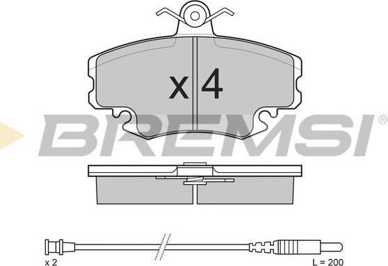 Bremsi BP2590 - Brake Pad Set, disc brake car-mod.net