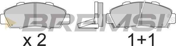 Bremsi BP2543 - Brake Pad Set, disc brake car-mod.net