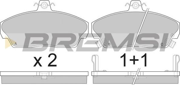 Bremsi BP2502 - Brake Pad Set, disc brake car-mod.net