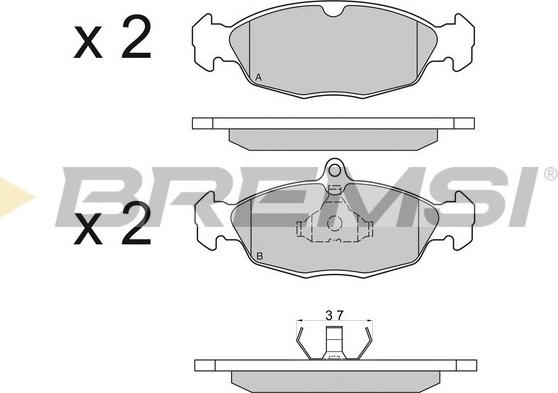 Bremsi BP2520 - Brake Pad Set, disc brake car-mod.net