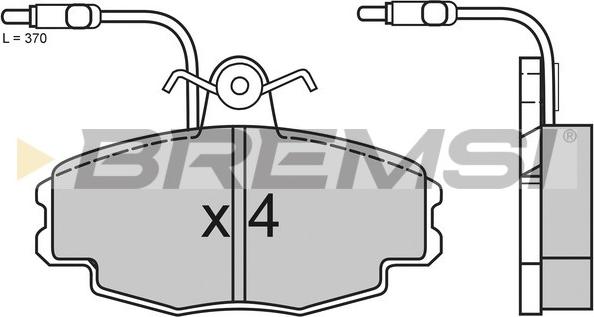 Bremsi BP2528 - Brake Pad Set, disc brake car-mod.net