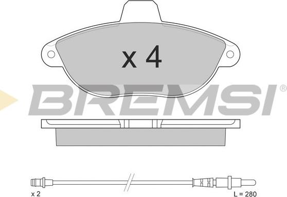 Bremsi BP2678 - Brake Pad Set, disc brake car-mod.net