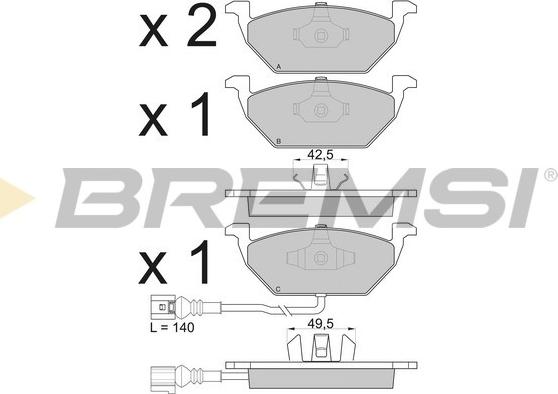 Bremsi BP2848 - Brake Pad Set, disc brake car-mod.net