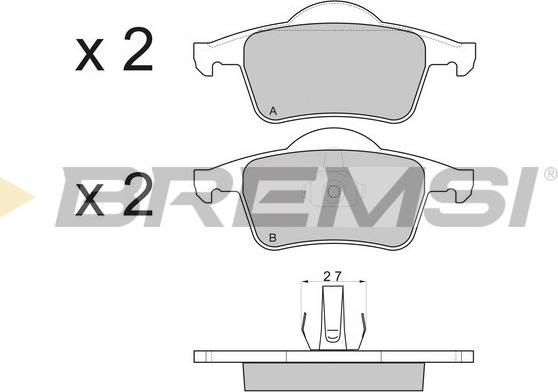 Bremsi BP2843 - Brake Pad Set, disc brake car-mod.net
