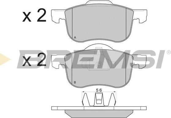 Bremsi BP2842 - Brake Pad Set, disc brake car-mod.net