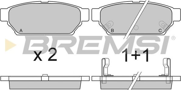 Bremsi BP2800 - Brake Pad Set, disc brake car-mod.net
