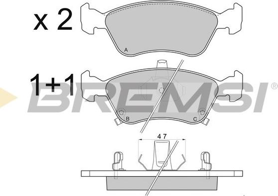 Bremsi BP2814 - Brake Pad Set, disc brake car-mod.net