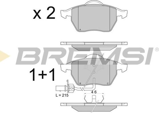Bremsi BP2816 - Brake Pad Set, disc brake car-mod.net