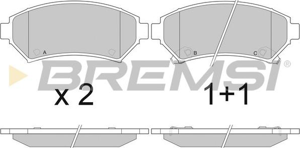 Bremsi BP2876 - Brake Pad Set, disc brake car-mod.net