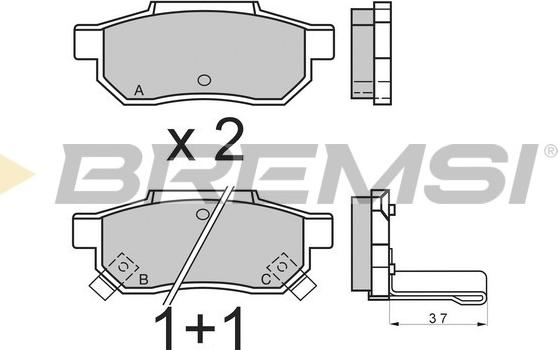 Bremsi BP2396 - Brake Pad Set, disc brake car-mod.net