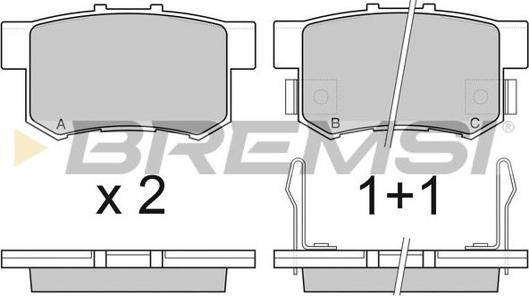 Bremsi BP2750 - Brake Pad Set, disc brake car-mod.net