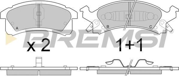 Bremsi BP2779 - Brake Pad Set, disc brake car-mod.net