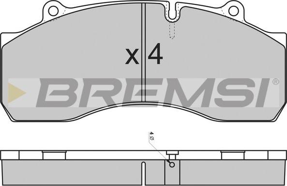Bremsi BP7308 - Brake Pad Set, disc brake car-mod.net