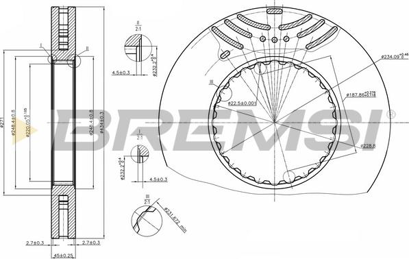 Bremsi CD5259V - Brake Disc car-mod.net