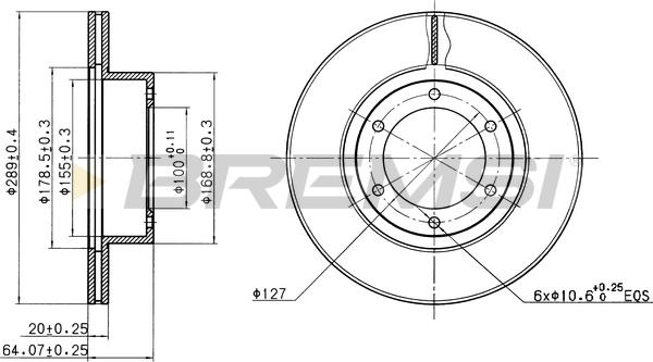Bremsi CD6596V - Brake Disc car-mod.net