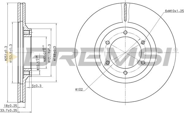 Bremsi CD6356V - Brake Disc car-mod.net