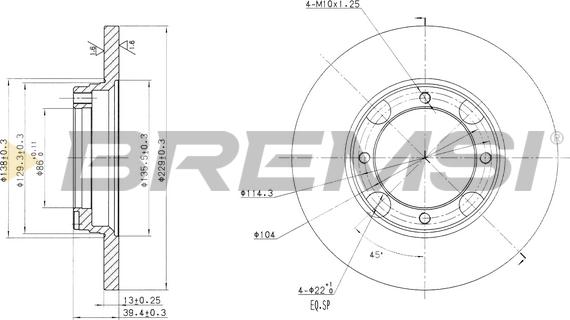 Bremsi CD6358S - Brake Disc car-mod.net